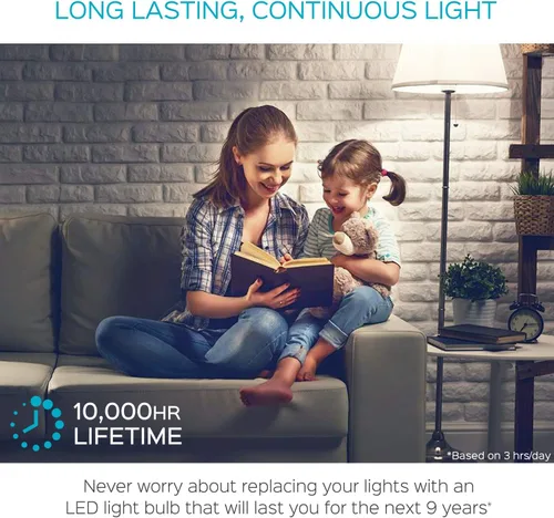 Miniatura 3 de LUXRITE Bombilla LED A19 equivalente a 100 W, 5000 K blanco brillante no regulable, 1600 lúmenes, bombilla LED estándar de 15 W, base media E26