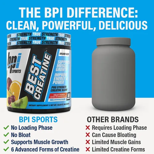 Miniatura 5 de BPI Sports la mejor creatina - Polvo de creatina monohidrato para hombres y mujeres, sal del Himalaya - Fuerza, bombeo, resistencia, crecimiento
