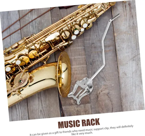 Miniatura 9 de FAVOMOTO 2pcs Marching Music Lyre Clip for Alto Saxophone Sturdy Music Score Holder Clip for Marching Band Lightweight Design Portable Saxophone