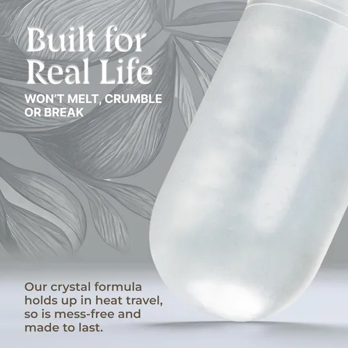 Miniatura 8 de SVARA Desodorante de cristal de alumbre natural en barra para mujeres y hombres, piedra de alumbre de potasio para control de olores, diseño de roca