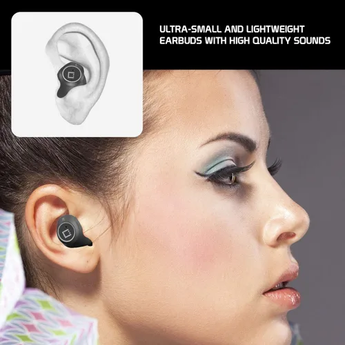 Miniatura 2 de Auriculares inalámbricos V5 Bluetooth compatibles con NuAns NEO con estuche de carga para auriculares intrauditivos (V5.0 negro)
