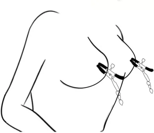 Miniatura 7 de Pinzas para pezones y chupones para pezones, anillo de cuerpo ajustable, abrazaderas corporales, anillo de cuerpo, cadena sin perforación, acero