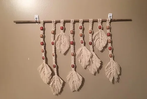 Miniatura 8 de Cordón de macramé de 5 mm x 165 yardas, cuerda de macramé de algodón natural - cuerda de algodón de macramé trenzada de 3 hilos para colgar
