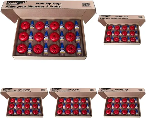Miniatura 11 de Trampas para moscas de frutas Terro para interiores (paquete de 12) + suministro de señuelo para 540 días