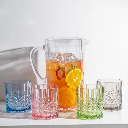 Miniatura 2 de BELLAFORTE - Vaso corto irrompible de plástico Tritan, juego de 4, 13 oz - Vasos de bebida de corte de cristal irrompibles Myrtle Beach al