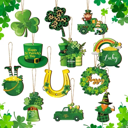 Miniatura 11 de Sintuff 36 piezas de decoración de árbol del 4 de julio, adornos patrióticos para árbol del Día de la Independencia, adorno colgante de verano