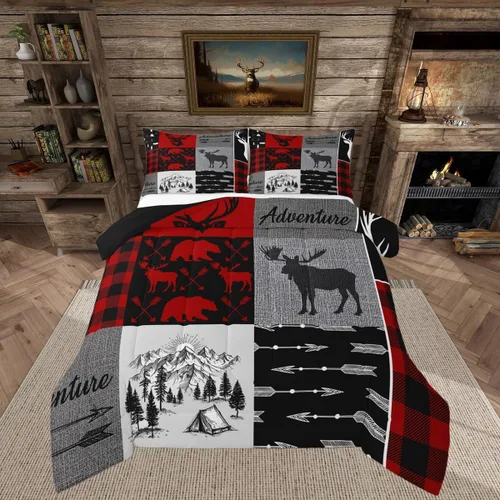 Miniatura 32 de Erosebridal Juego de edredón de bandera estadounidense tamaño individual para niños y adolescentes, juego de ropa de cama de camuflaje, edredón