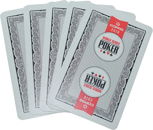 Miniatura 2 de WSOP Juego de 6 barajas auténticas 2018-2017-2016 usadas de plástico Copag