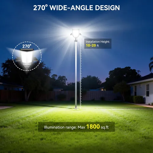 Miniatura 5 de VOOJOY Luces Solares para Exteriores Impermeables, 7000K, luces solares de calle del atardecer al amanecer con sensor de movimiento para exteriores