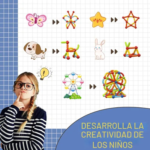 Miniatura 4 de Bloques magnéticos para niños pequeños, juguetes Montessori para niños de 3, 4 y 5 años, juguetes educativos magnéticos y bolas de aprendizaje