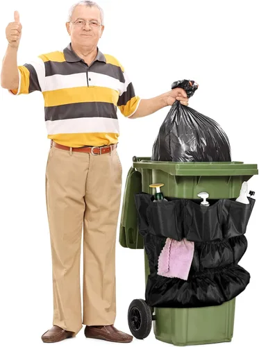 Miniatura 3 de Frienda Bolsa de limpieza para contenedores de basura, organizador de almacenamiento de basura, organizador de almacenamiento, se adapta a latas