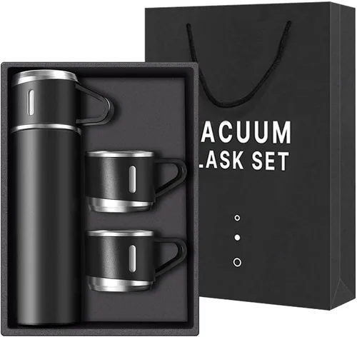 Miniatura 11 de Botella térmica de café, taza de viaje de acero inoxidable aislada al vacío, botella aislada de 16 onzas con taza para bebidas calientes y frías