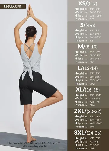 Miniatura 6 de baleaf Bermudas de algodón para mujer, pantalones cortos largos de 10 pulgadas de largo hasta la rodilla, holgadas, con cordón en la cintura