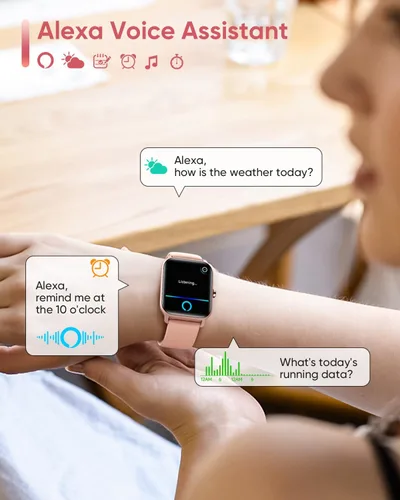 Miniatura 6 de Fitpolo Paquete de 2 relojes inteligentes para hombres y mujeres, Alexa integrado y llamadas Bluetooth (respuesta/hace), rastreador de actividad