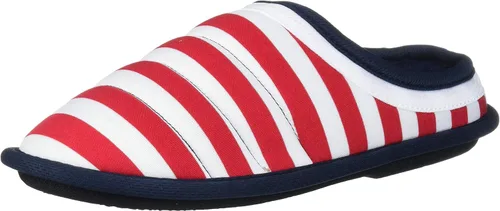Dearfoams - Zapatillas de zueco para niños y niñas, diseño de estrellas y rayas