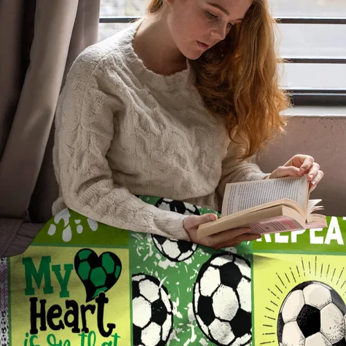 Miniatura 75 de Manta de fútbol para niñas, regalos de fútbol para niñas y niños, manta de franela de forro polar suave y cálida para niñas, regalos de fútbol