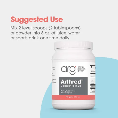 Miniatura 6 de Allergy Research Group Colágeno en polvo para hombres y mujeres, péptidos de colágeno, suplemento de Arthred, de origen bovino, polvo de Arthred