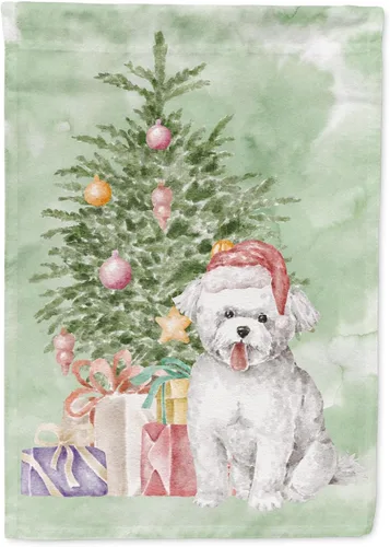 Miniatura 75 de Caroline's Treasures CK8213GF Bulldog Inglés #2 Regalos de Navidad y árbol de jardín Bandera de buzón Bandera decorativa para patio exterior, patio