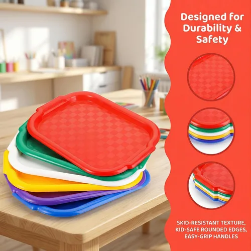 Miniatura 4 de Suwimut - Bandeja de plástico para actividades para niños, diseño de manualidades y manualidades, bandeja para servir para manualidades, cuentas