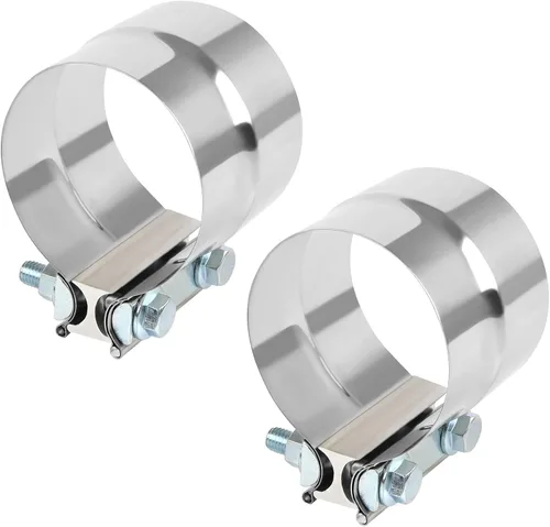 Miniatura 8 de DOCAS Abrazadera de escape de 2.5 pulgadas, abrazadera de banda de junta de regazo de acero inoxidable, 2
