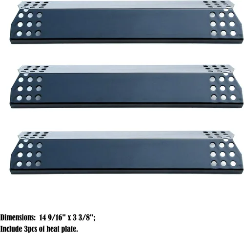 Miniatura 2 de Parts DP129 (paquete de 3) escudo térmico de acero porcelánico/placas térmicas de repuesto para Sunbeam, Nexgrill, Grill Master, Charbroil, Kitchen