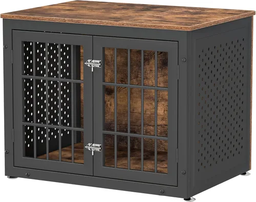 Miniatura 16 de rehomerance Jaula para Perros de Servicio Pesado de 26 Pulgadas para Perros Pequeños, Perrera de Metal para Perros con Alta Ansiedad, Jaula