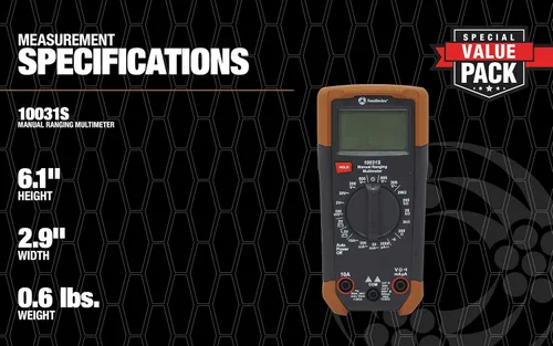 Miniatura 11 de Southwire 10037K - Kit de prueba eléctrica con multímetro de función completa, detector de voltaje sin contacto y probador de tomacorrientes