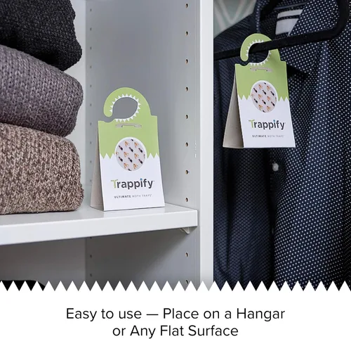 Miniatura 4 de Trappify Trampas adhesivas para polillas para ropa, trampas para polillas de despensa de monitoreo para interiores de casa, trampa de pegamento
