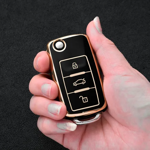 Miniatura 5 de ELOHEI Funda para llavero VW, TPU suave premium de 361 grados, protección completa para VW Volkswagen Jetta Beetle Tiguan Passat Golf MK6 Polo 3