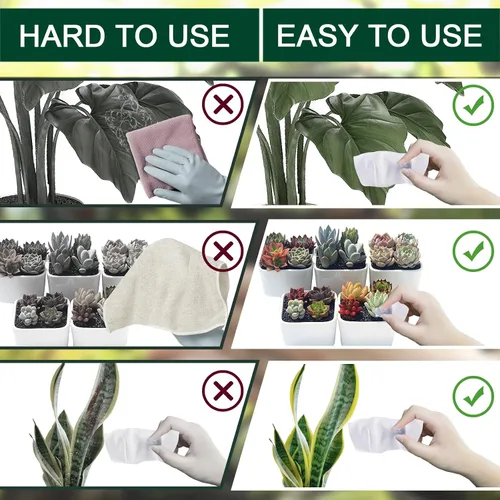 Miniatura 7 de Leopong Toallitas de limpieza de plantas, limpiador de hojas para plantas de interior, 80 toallitas