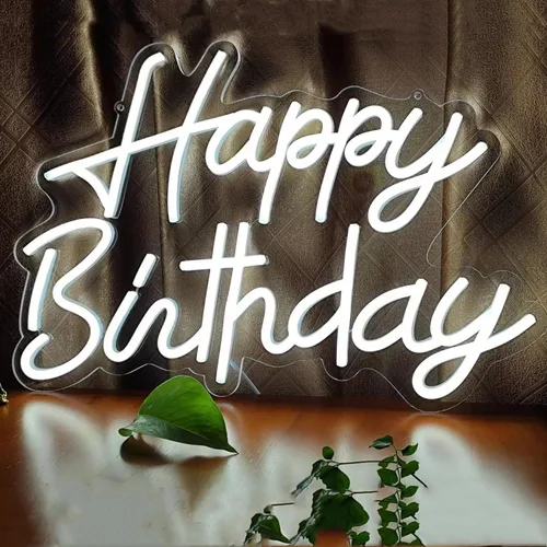 Miniatura 3 de Letrero de neón regulable y reutilizable para decoración de pared de fiesta de cumpleaños, luz LED USB para telón de fondo para decoración de fiesta