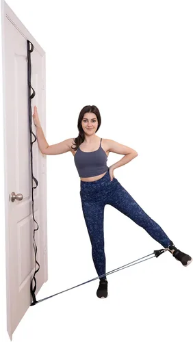 Miniatura 6 de Lumia Wellness Correa de anclaje para ejercicios de banda de resistencia, banda de gimnasio de puerta resistente, gimnasio multipunto de cuerpo