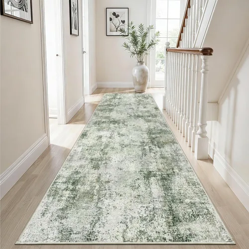 Miniatura 2 de Alfombra de pasillo lavable de 3 x 12: alfombra antideslizante fácil de limpiar - Alfombras suaves para sala de estar, dormitorio, cocina, alfombra
