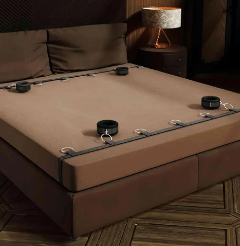 Miniatura 3 de BDSM - Sujetadores de bondage para tobillos y muñecas para hombres, bandas de resistencia sexual para cama de tamaño King, juego de manguitos