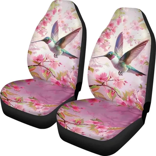Miniatura 42 de INSTANTARTS Fundas de asiento de coche con diseño de dalia estética, solo para asientos delanteros, protector de asiento de vehículo, 2 unids/set