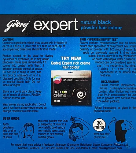 Miniatura 2 de Godrej Natural Black Expert - Tinte en polvo para el cabello, 1.06 oz