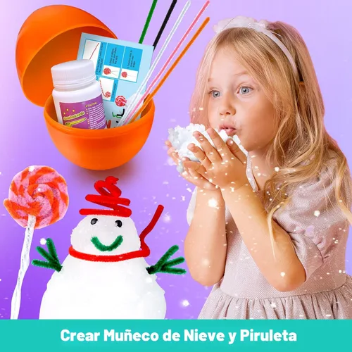 Miniatura 4 de UNGLINGA 4 huevos sorpresa para cesta de Pascua, 6 experimentos científicos para niños, juguetes de Pascua, idea de regalo para niños y niñas
