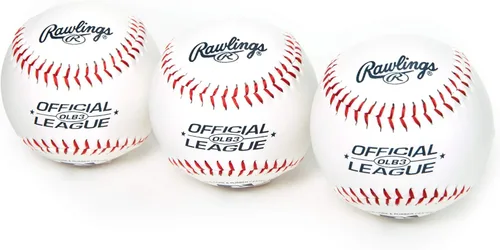 Miniatura 2 de Rawlings Pelotas de béisbol oficiales de la liga para uso recreativo y práctica OLB3 Para jóvenes/8U Juego de 3