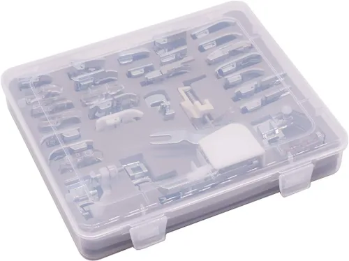 Miniatura 6 de Juego de 30 prensatelas profesionales para máquina de coser doméstica para hermano, Babylock, cantante, Janome, Elna, Toyota, New Home, Simplicity
