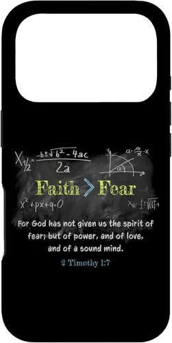 Miniatura 30 de Faith > Fear 2 Timothy 1:7 Christian Verse Math Equation Case for iPhone 17