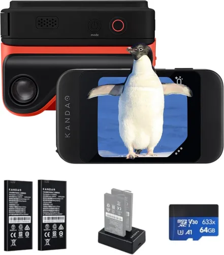 KanDao QooCam EGO - Cámara 3D VR con Visor Integrado, Fotos de 24MP/8K Videos de 4K 60FPS con Visualización Instantánea 3D Estereoscópica,