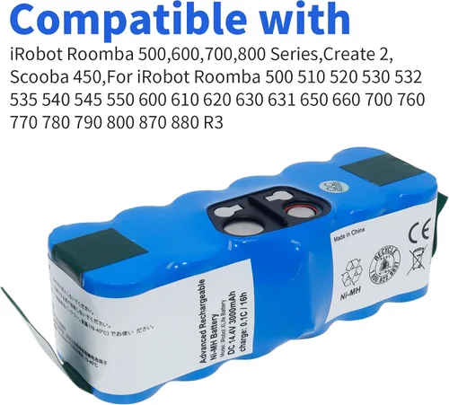 Miniatura 6 de Batería de repuesto XLife Extended Life para iRobot Roomba 500,600,700,800 Series, Create 2, Scooba 450, para iRobot Roomba 500 510 520 530 532 535