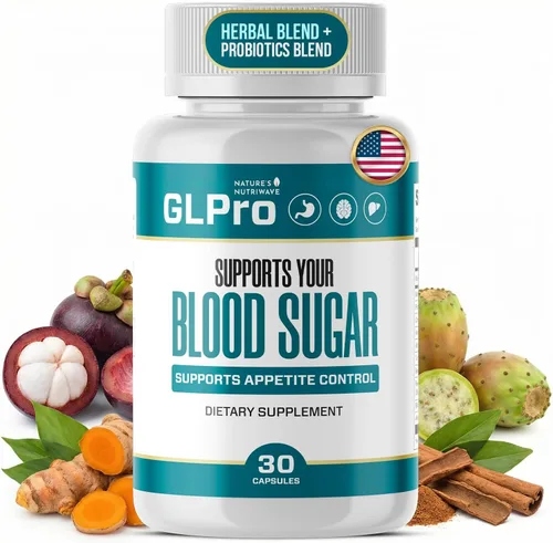 GLPro Cápsulas – Suplemento natural con espino, ajo, té verde e hibisco – Sin OMG, sin gluten, sin lácteos, vegetariano, fabricado en Estados Unidos