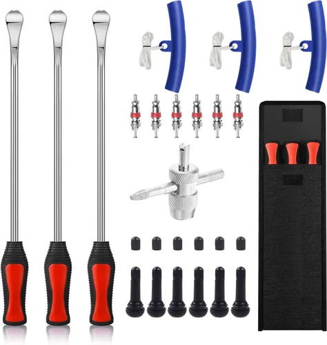 Miniatura 8 de HTOMT Kit de Cucharas para Neumáticos de 11.5", 26 piezas Herramienta de Cambio de Neumáticos para Motocicleta Dirt Bike Tractor de Césped