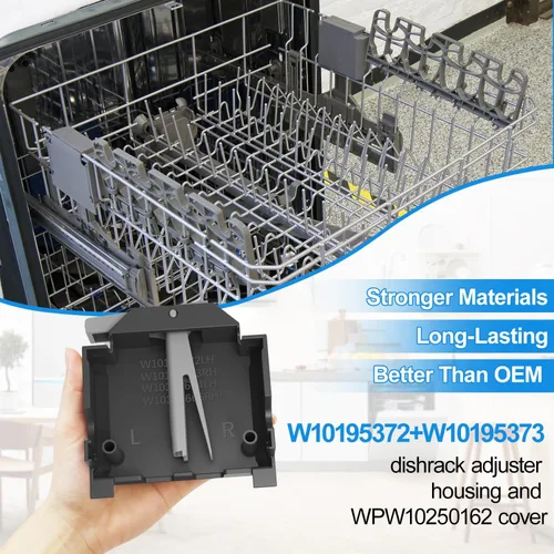 Miniatura 8 de Ajustador de escurridor de lavavajillas W10195372 W10195373 mejorado carcasa izquierda derecha para Whirlpool WDT730PAHZ0 WDT750SAHZ0 partes