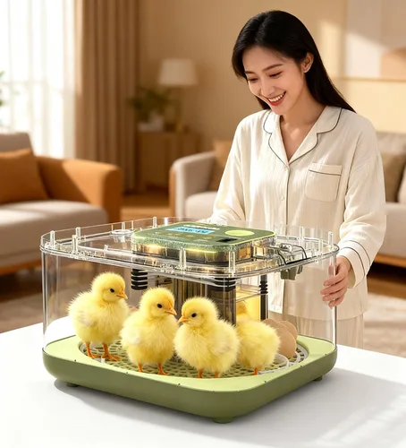 Miniatura 7 de Ovatt Incubadora de 12 huevos con pantalla LED, control automático de temperatura y humedad, y girador automático de huevos para huevos de pollo