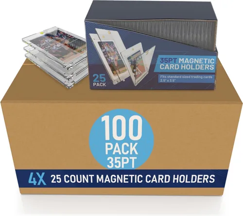 Miniatura 11 de Funda magnética premium de 35PT - 360PT para tarjetas Soporte magnético para cartas de intercambio, deportes profesionales, fútbol americano
