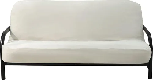 Miniatura 17 de OctoRose Funda para futón de tamaño doble de 39x75x8 pulgadas con cremallera de 3 lados, clásica, de microgamuza suave (Negro, tamaño Twin)