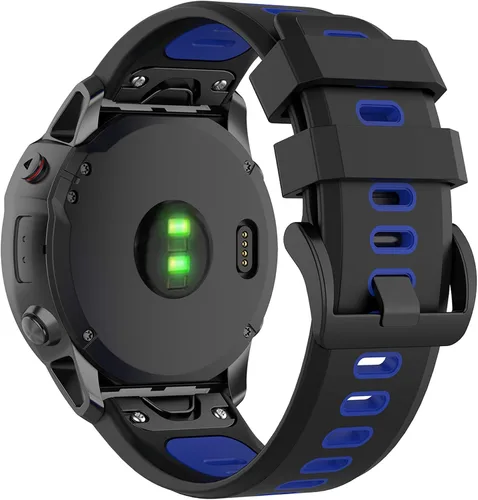 Compatible con Garmin Fenix 6X Sapphire Band para mujeres y hombres, bandas de repuesto de silicona Quickfit de 0.86 pulgadas (1.024 in), correas de
