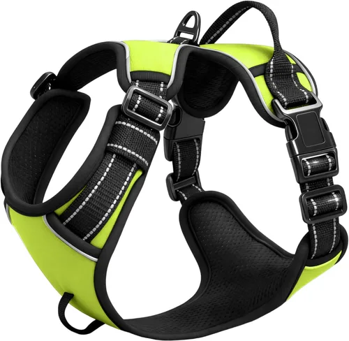 Miniatura 108 de Arnés para perro sin tirones, chaleco reflectante ajustable y acolchado para mascotas con asa de fácil control, fácil de llevar con nudo elegante